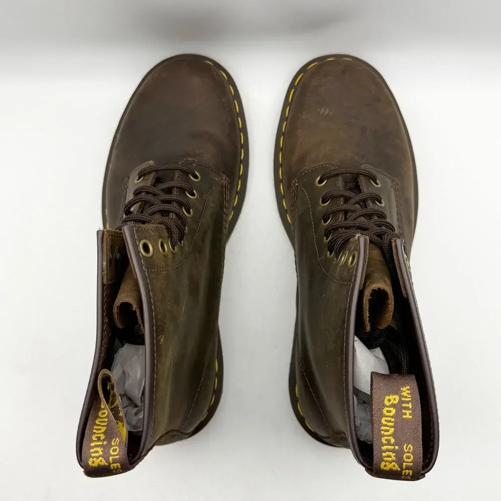 Dr. Martens Mens 1460 8 Eye Boots EU 43 US 10 Brown Leather Lace Up EUC